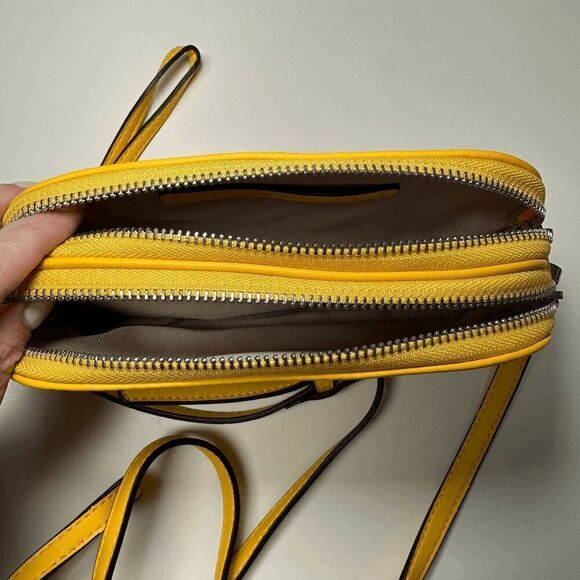 NINE WEST Yellow Zip Around Camera Crossbody Bag - Picture 5 of 8